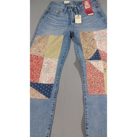 Levi’s 501 150th Anniversary Patchwork Jeans Women’s 25x30 Vintage Style NWT - Picture 2 of 9